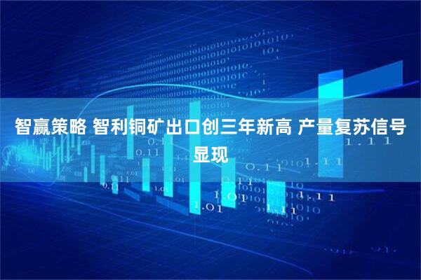 智赢策略 智利铜矿出口创三年新高 产量复苏信号显现